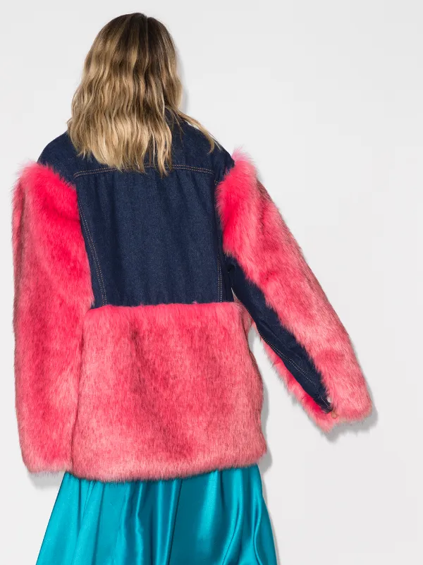 Natasha Zinko Oversized faux-fur Denim 