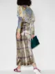 Collina Strada check print midi skirt