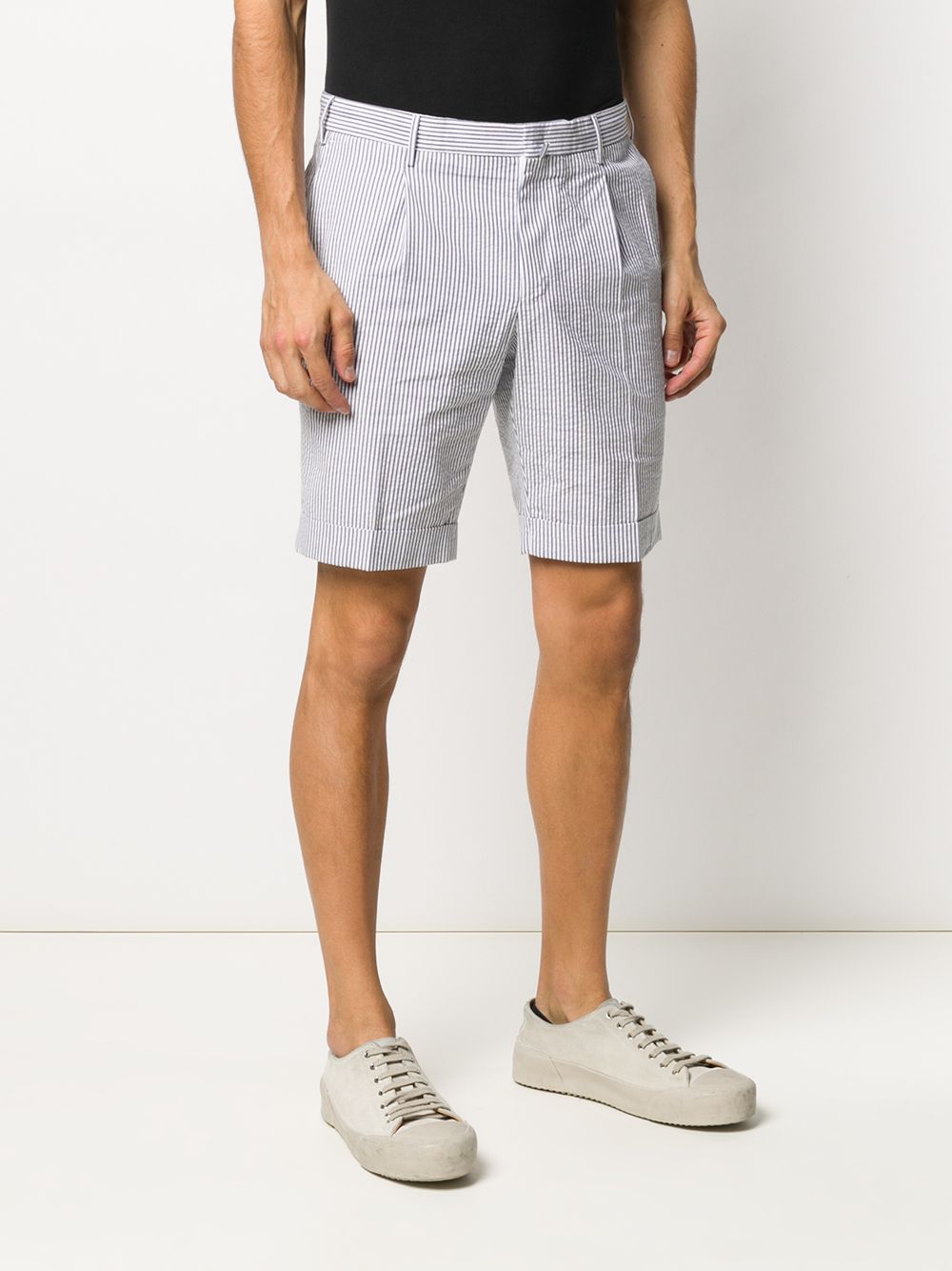 фото Pt01 striped print chino shorts