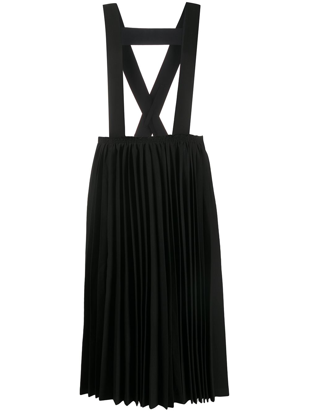 фото Comme des garçons black suspender-strap pleated skirt