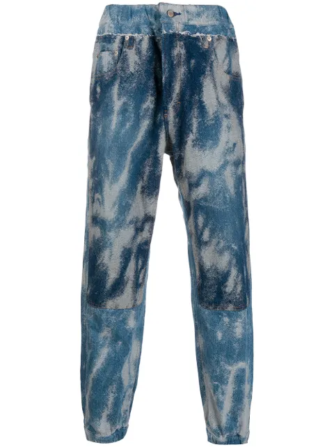 AMBUSH acid wash denim track pants