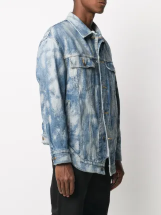 bleached-effect denim jacket展示图