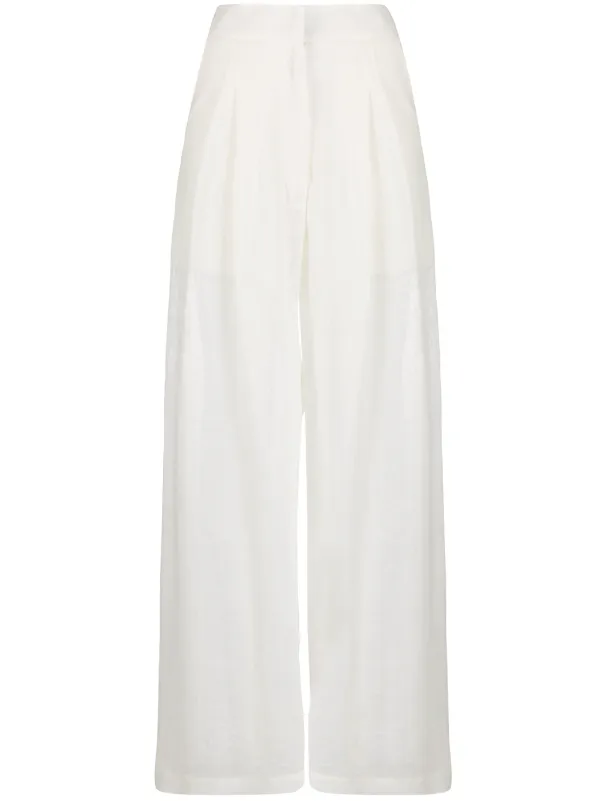 Le Kasha Sohag High Waisted Pants in White