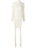 AMBUSH apron jersey roll neck top - White
