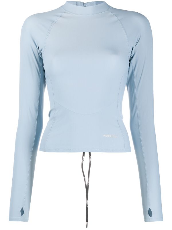 light blue long sleeve top