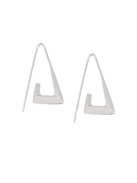 BAR JEWELLERY Para angular hoop earrings
