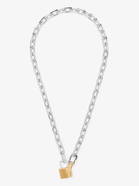 AMBUSH collar con cadena y candado pequeño