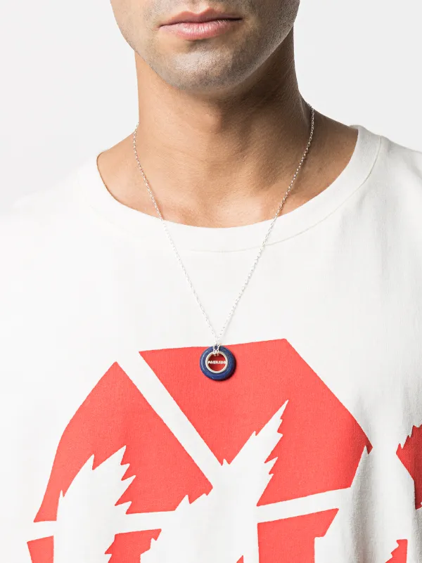 AMBUSH ロゴペンダント ネックレス | シルバートーン | FARFETCH JP