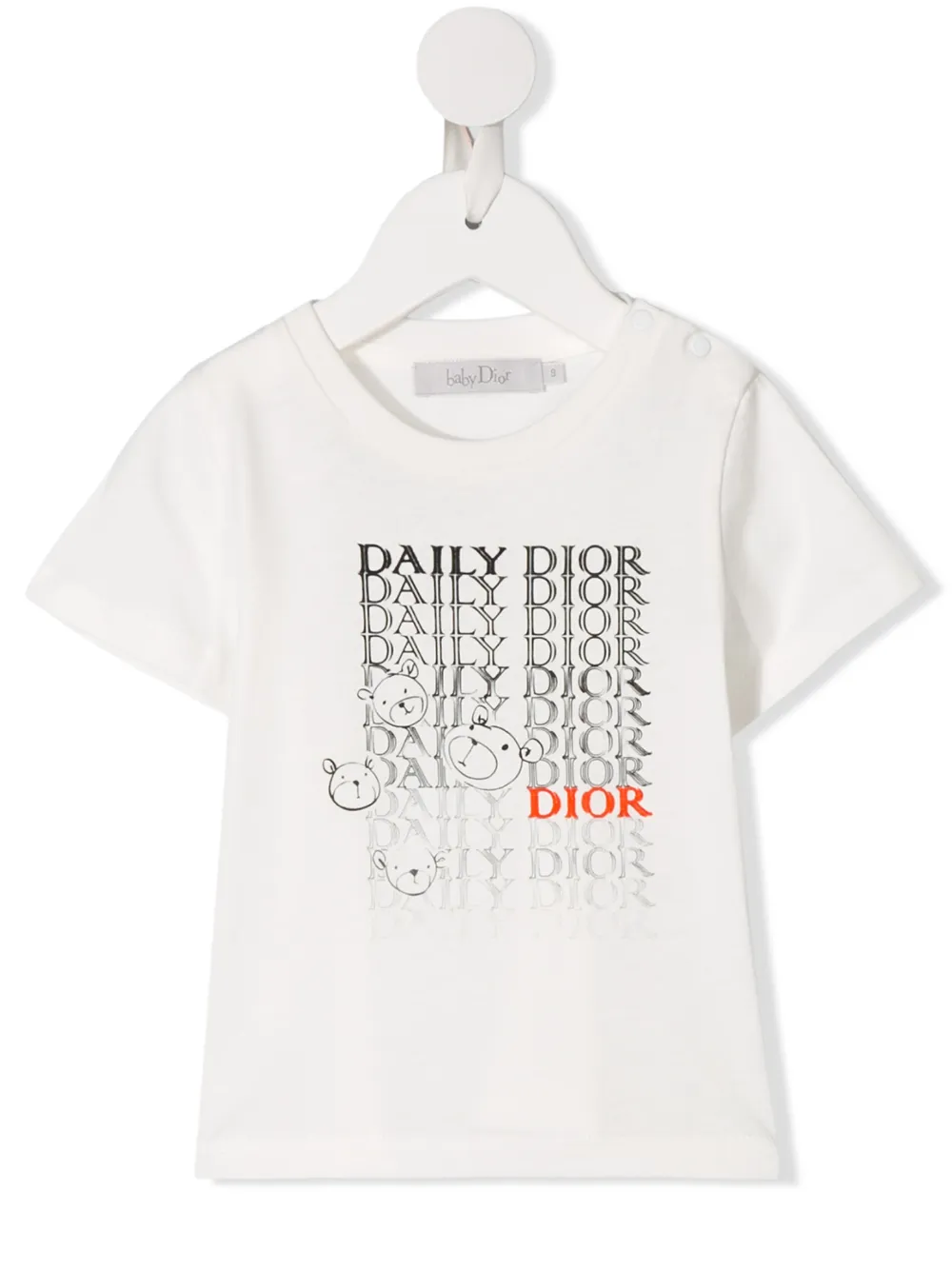 Baby Dior Babies' Logo Print Tshirt In White ModeSens