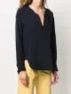 Brag-wette open-neck blouse