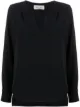 Image 1 of Brag-wette open-neck blouse