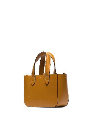 brown mini leather chain tote bag展示图