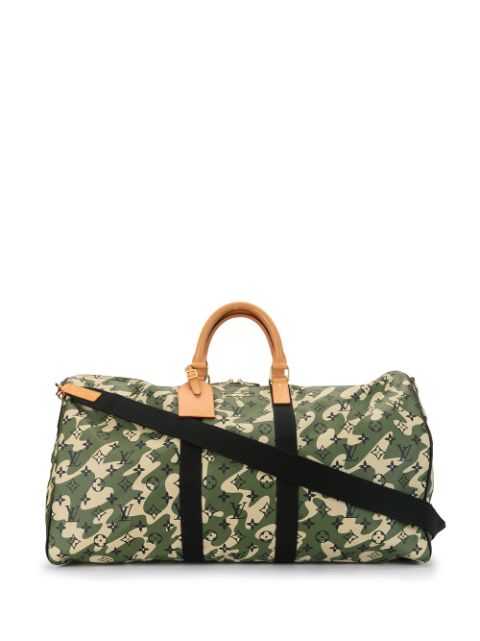 louis vuitton x takashi murakami monogramouflage duffle bag