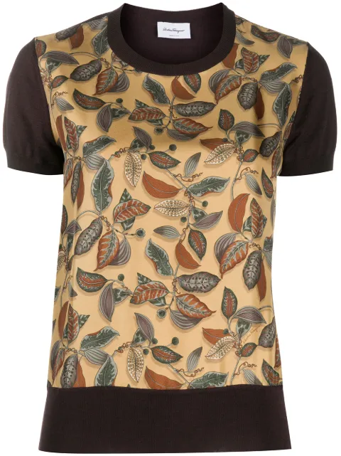 leaf print jumper
