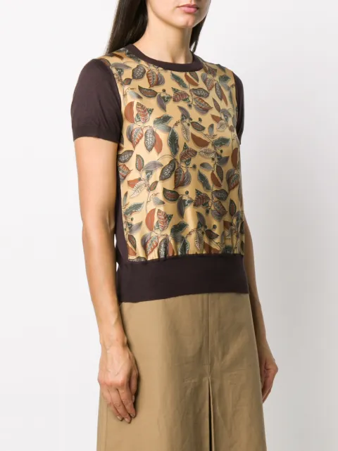 leaf print jumper