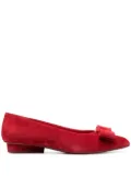 Ferragamo Viva bow-detail ballerina shoes - Red