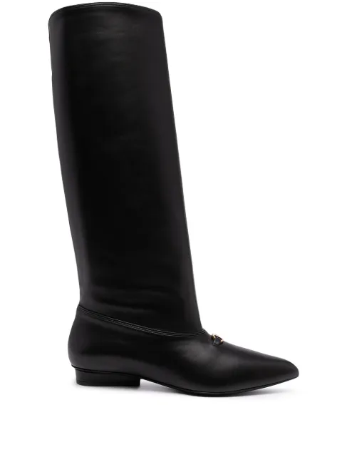 Ferragamo Gancini knee-high boots
