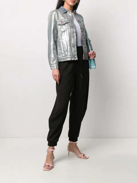 metallic jean jacket