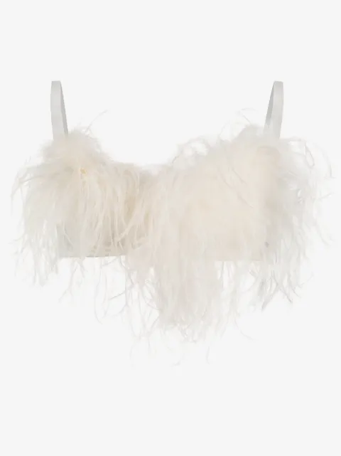 Gilda & Pearl feather-detail Esme bra