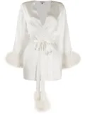 Gilda & Pearl Pillow Talk satin robe - White