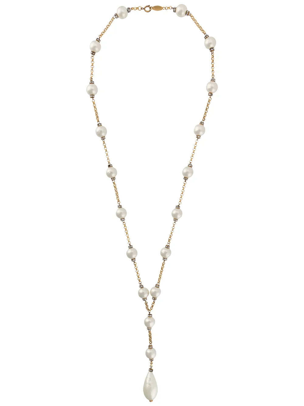 CHANEL Pre-Owned パール ネックレス - ゴールドトーン CHANEL Pre-Owned パール ネックレス - ゴールドトーン