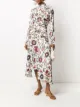 Image 2 of Materiel floral draped asymmetric dress