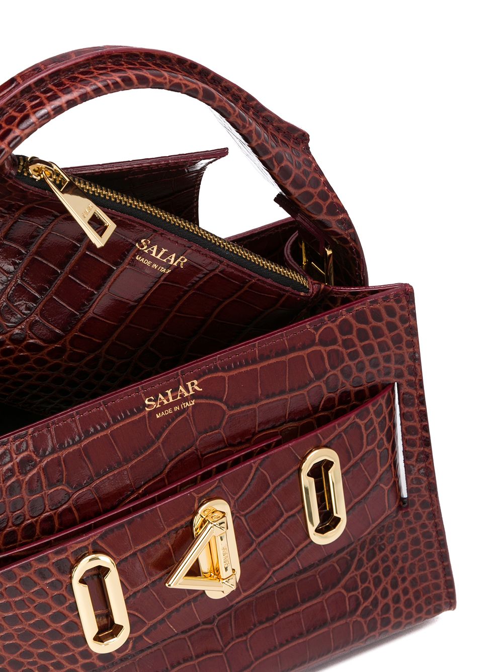 фото Salar ludo crocodile effect tote