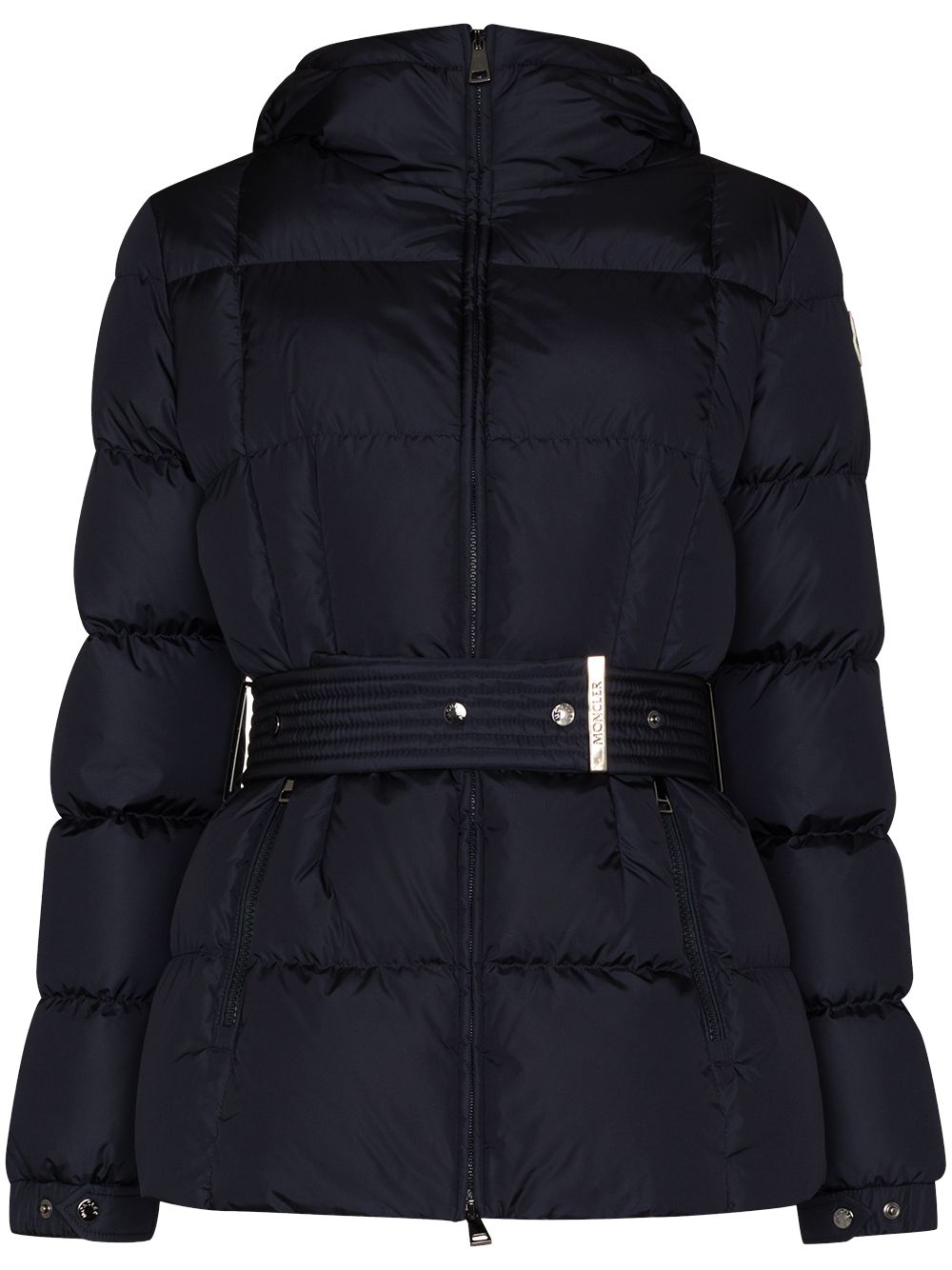 фото Moncler hooded belted padded jacket