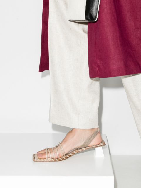 Jacquemus 50mm Leather Slingback Sandals - Farfetch