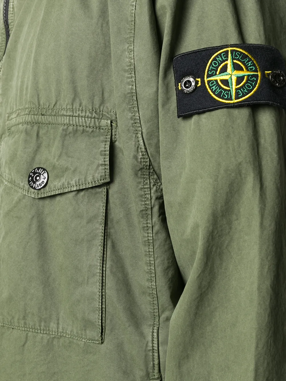 фото Stone island анорак с воротником-воронкой