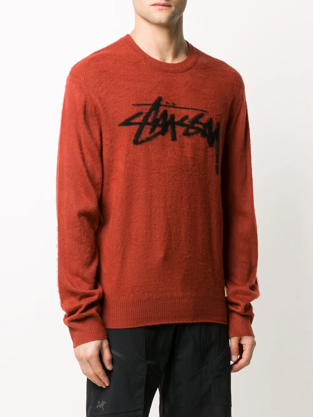 фото Stussy джемпер с логотипом и эффектом потертости