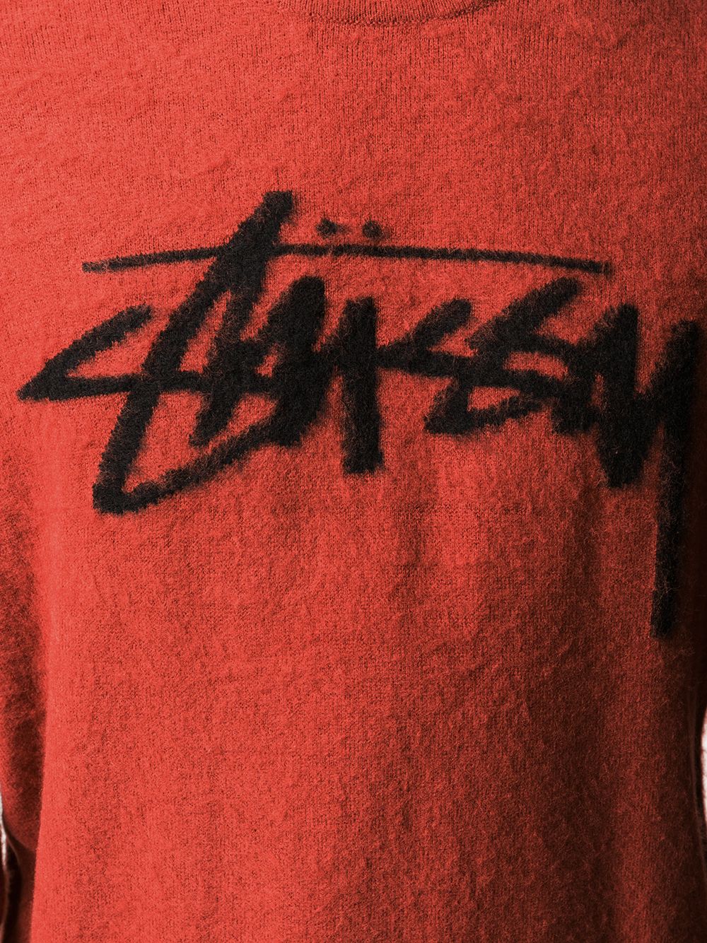 фото Stussy джемпер с логотипом и эффектом потертости