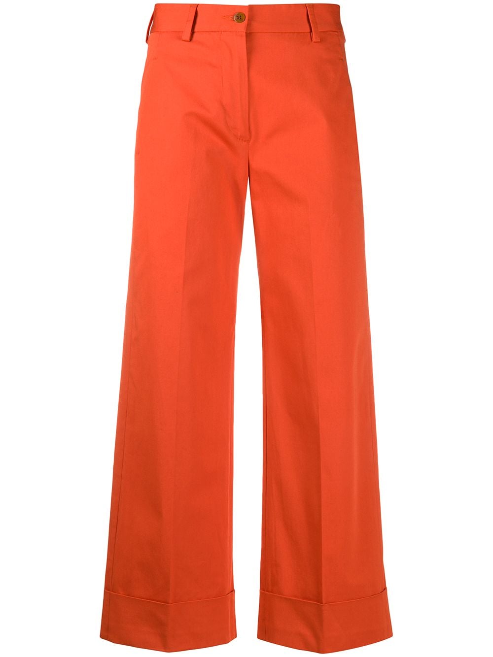 фото Brag-wette high-rise wide-leg cropped trousers