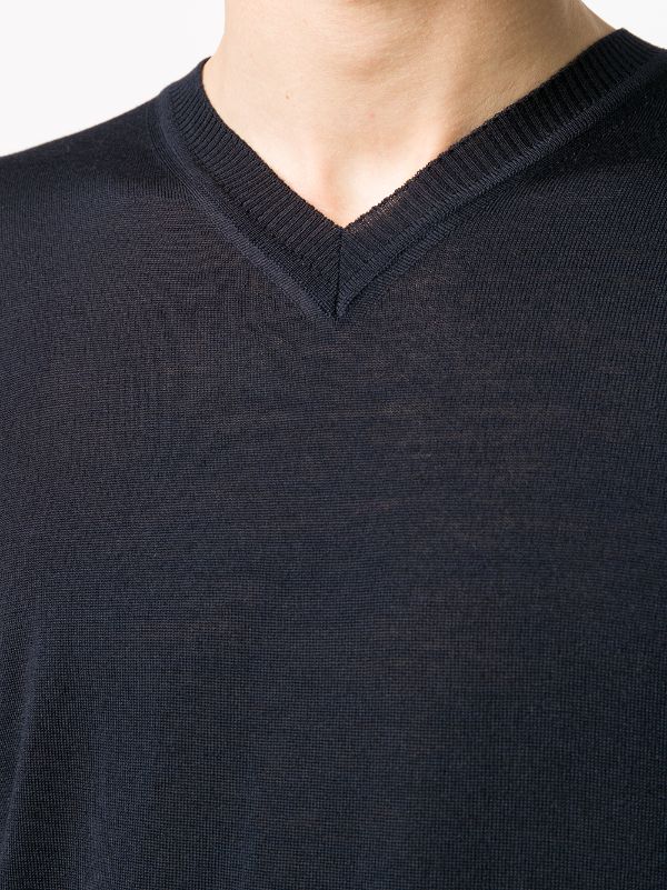 mens armani v neck jumper