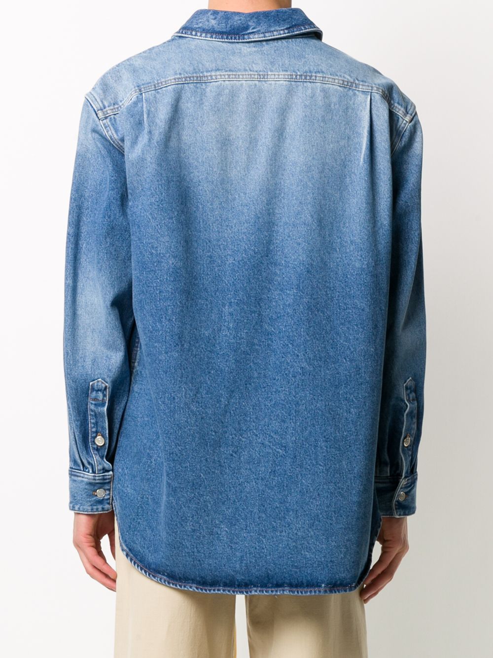 фото Loewe faded oversized denim shirt