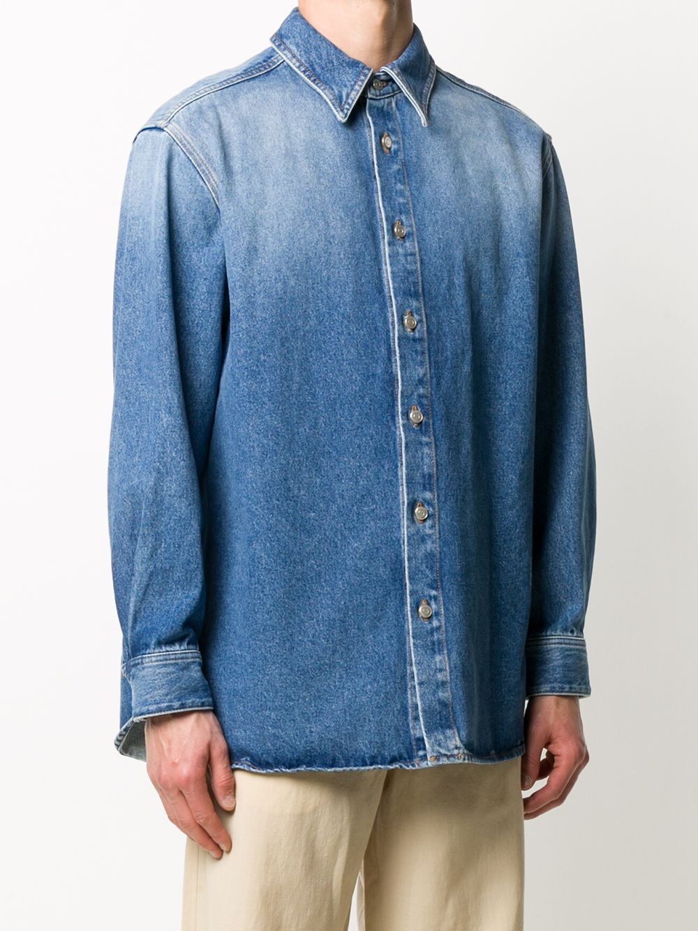 фото Loewe faded oversized denim shirt