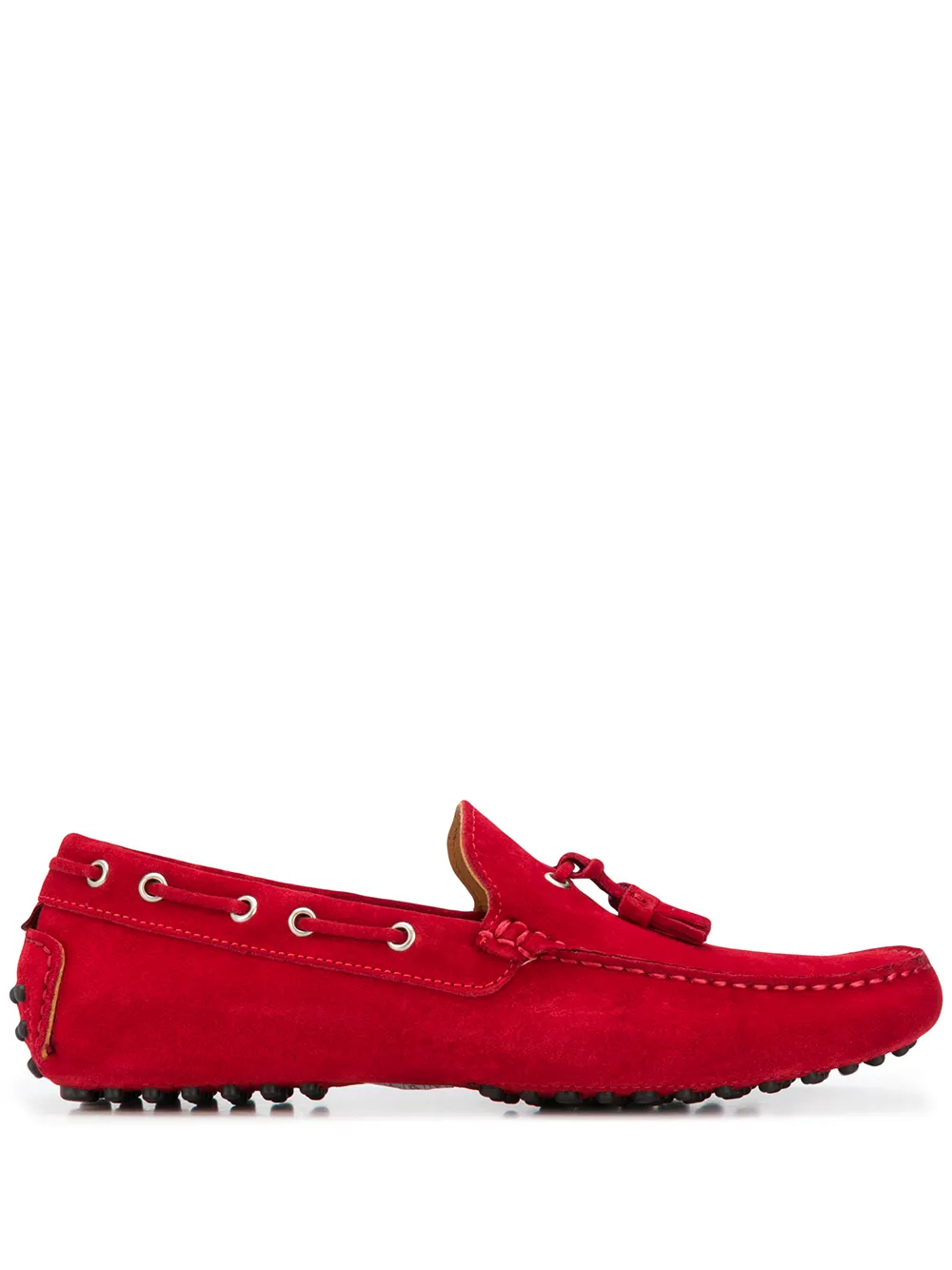 Kiton tassel detail flat loafers | Red | Image 1