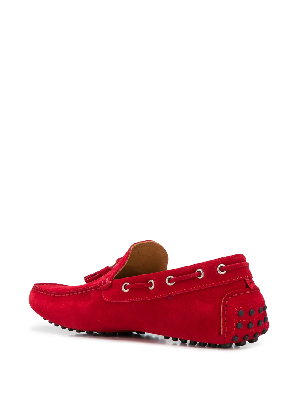 Kiton Loafers met kwastje Rood