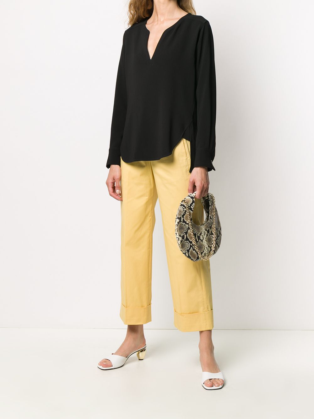 фото Brag-wette open-neck blouse