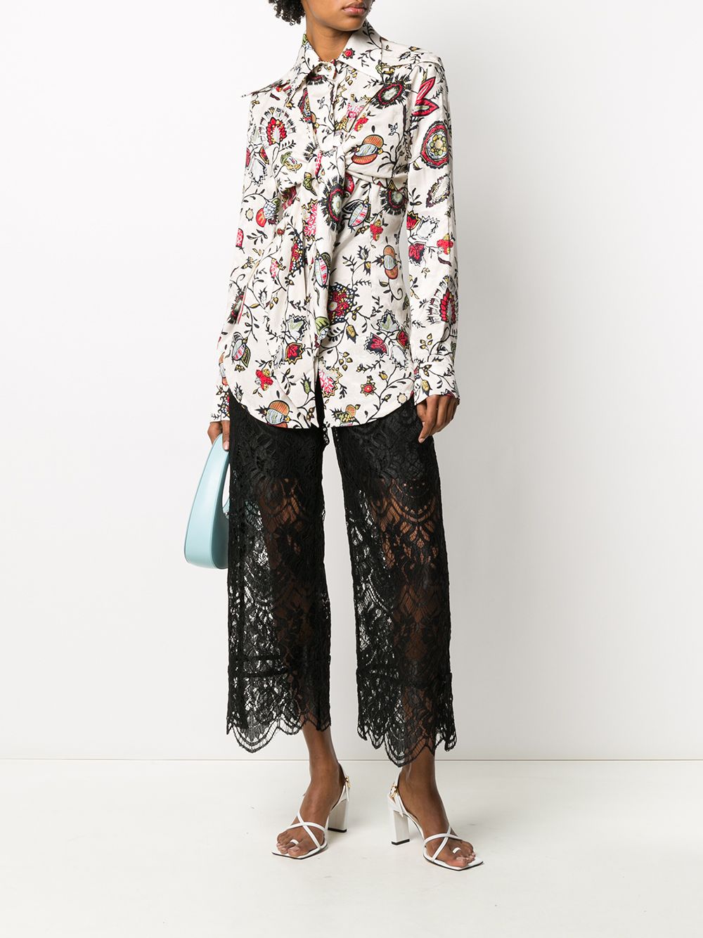 фото Matériel floral print layered shirt