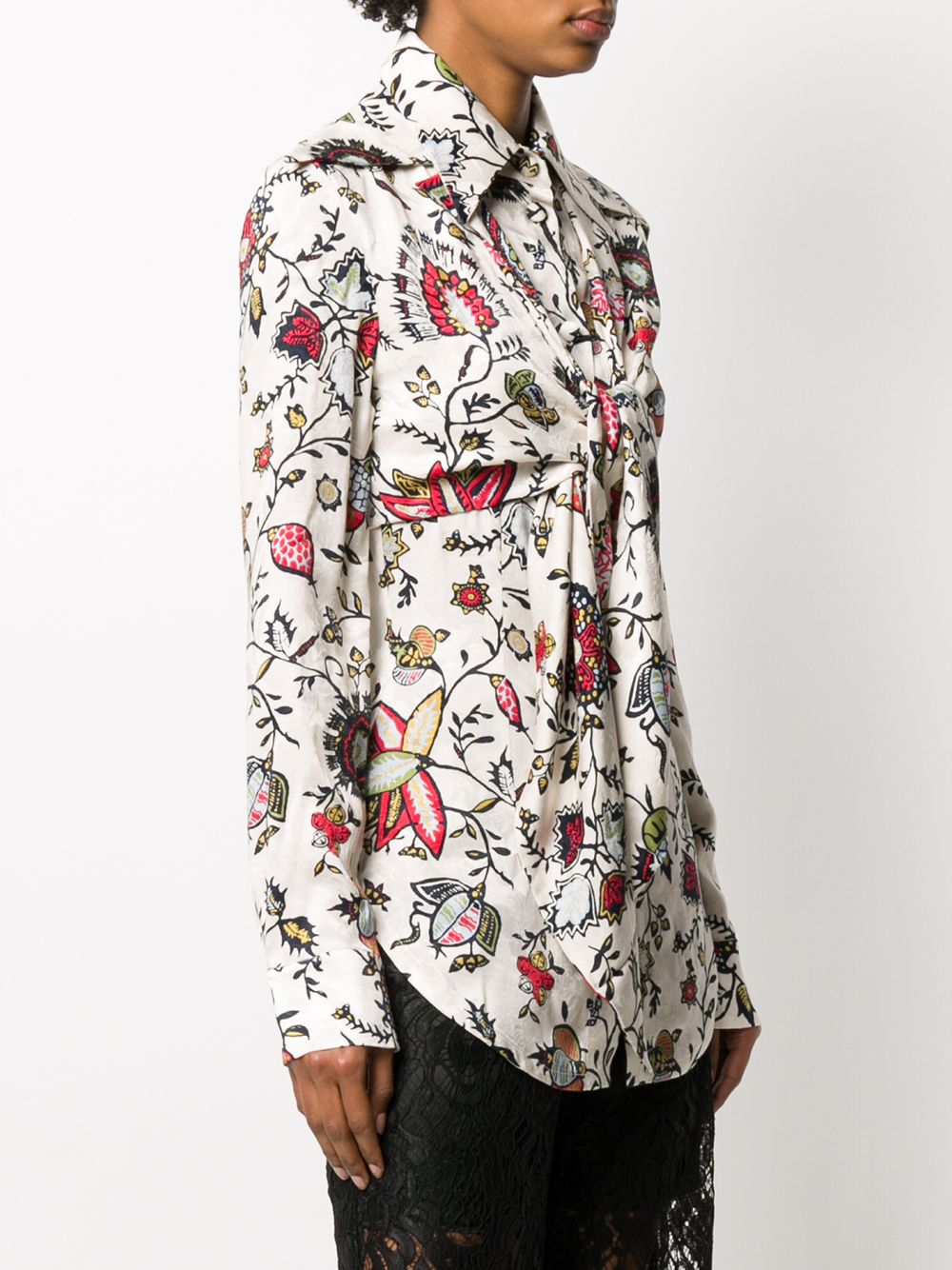 фото Matériel floral print layered shirt