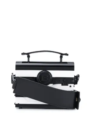B-Buzz 19 striped tote bag by Balmain, available on farfetch.com for $2713 Lucy Hale Bags SIMILAR PRODUCT