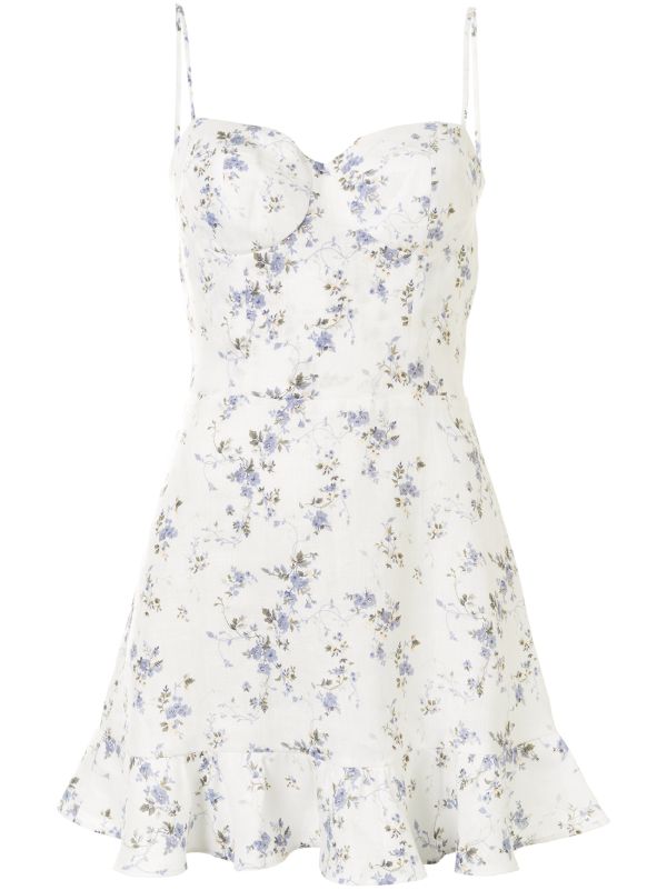 reformation floral mini dress