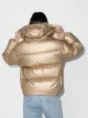 Moncler metallic hooded puffer jacket