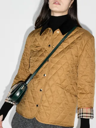 Dranefeld quilted contrast-collar jacket展示图