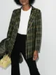 Image 2 of Plan C double-breasted tartan blazer