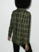Plan C double-breasted tartan blazer