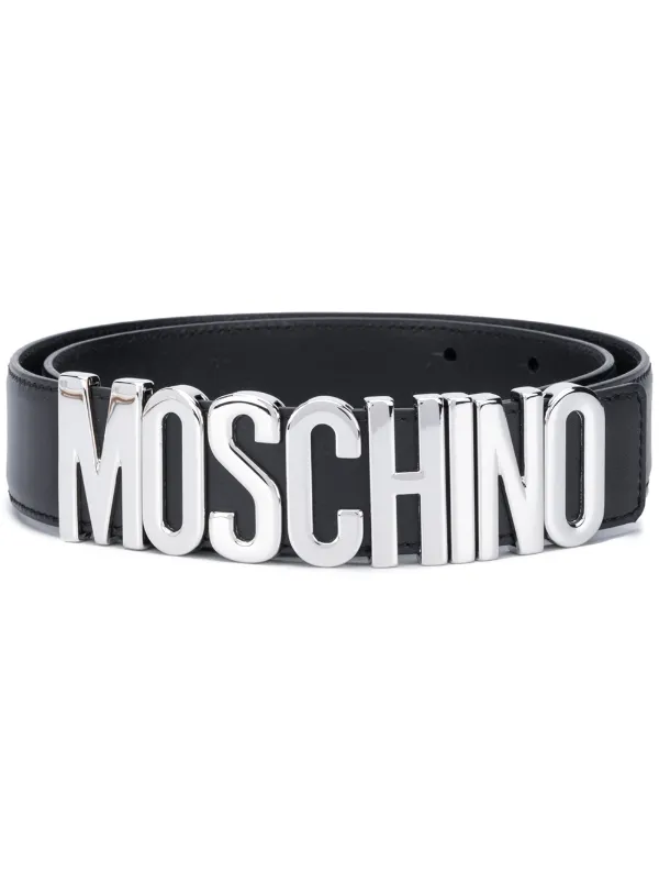 silver moschino belt