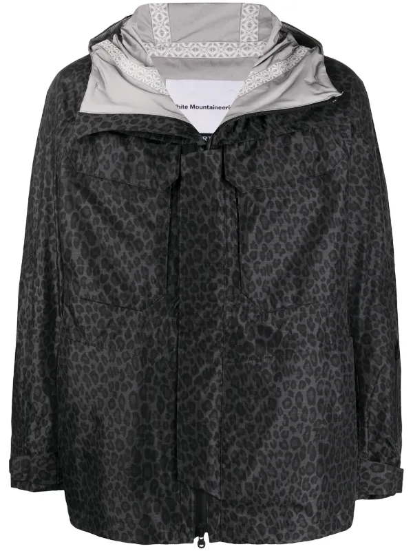 leopard print hooded jacket