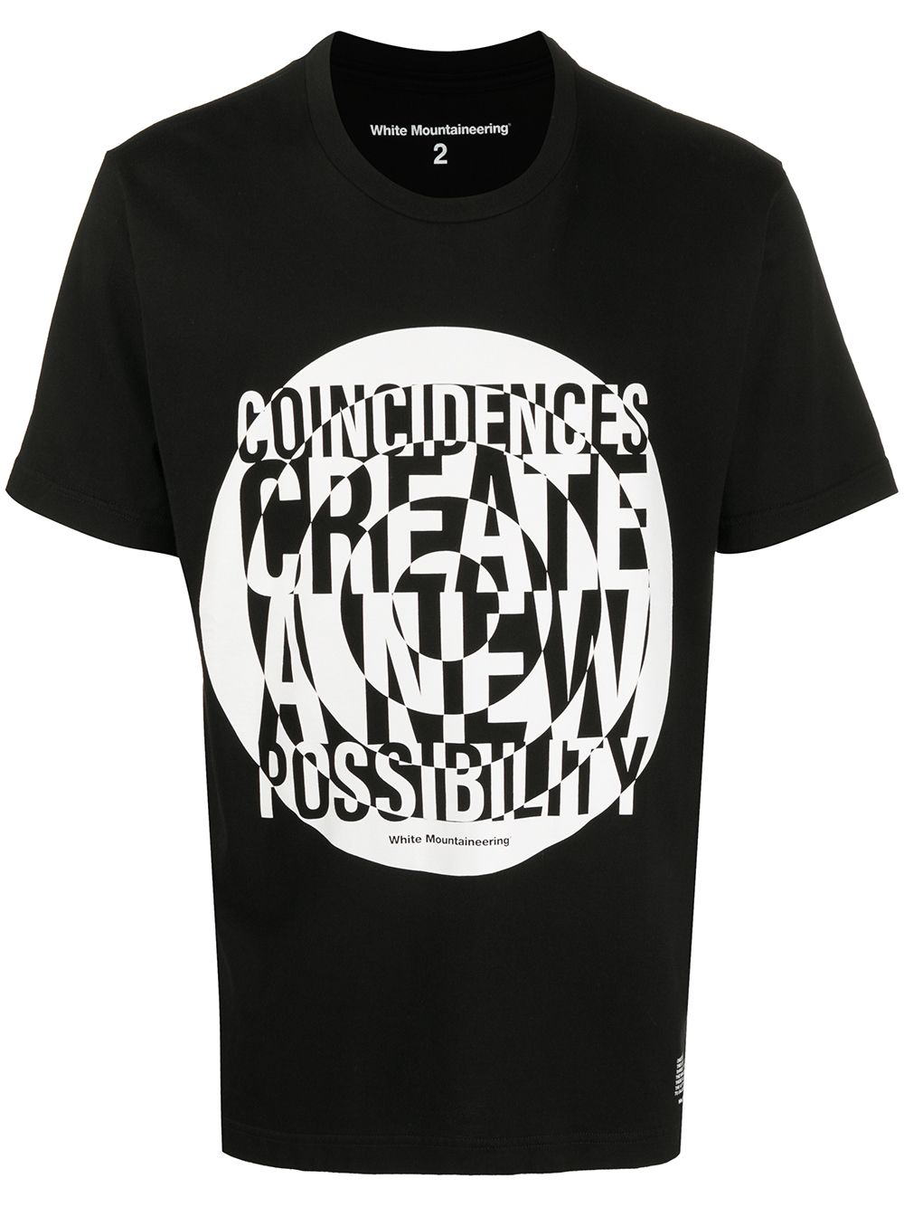 Shop White Mountaineering Graphic-print Crew Neck T-shirt In Black